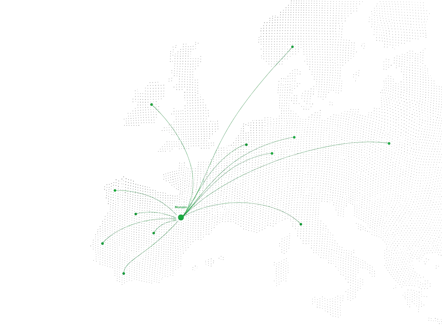 Mapa de cobertura de envíos de Logistix en Europa